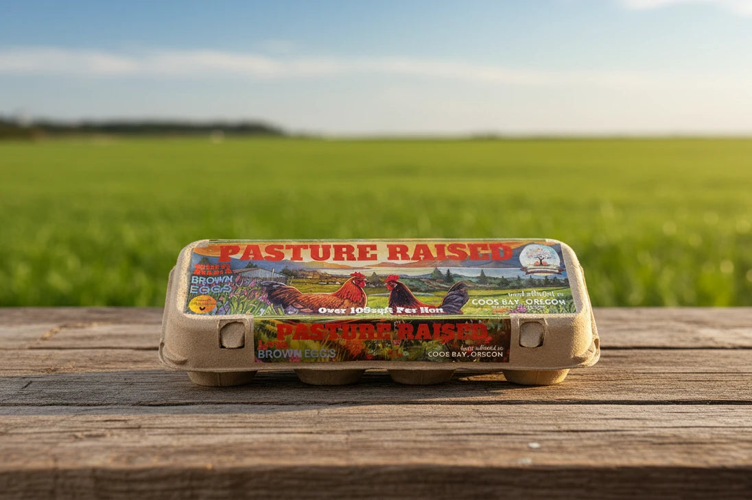 Coos Bay Oregon Pasture Raised Eggs - 1 Dozen