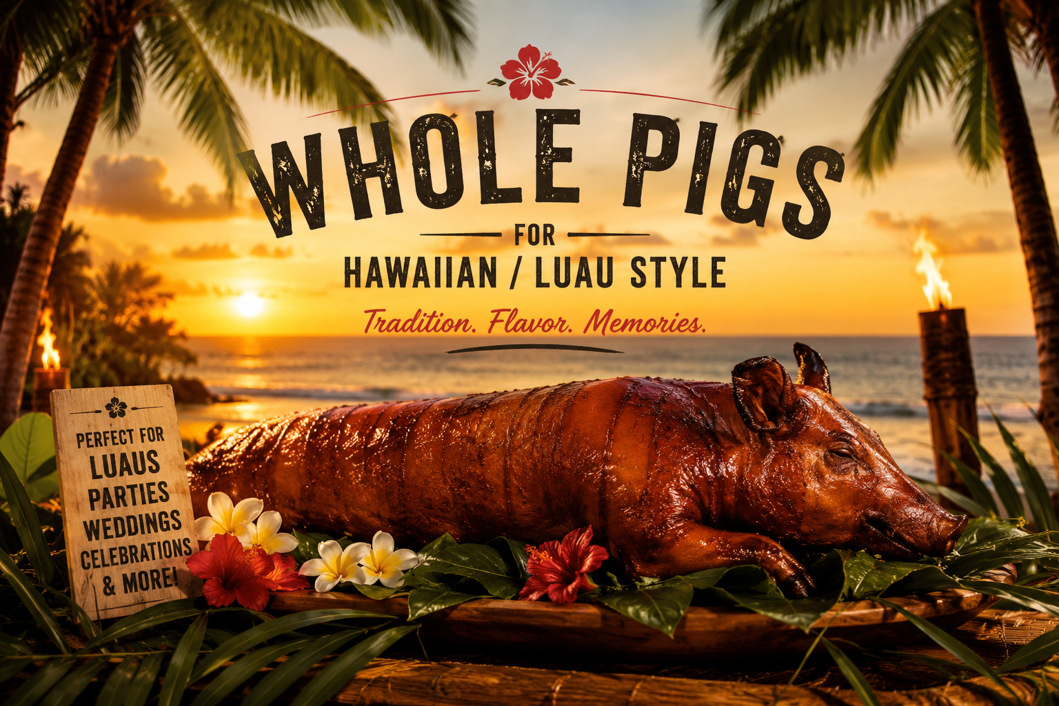 Whole Hawaiian/Luau Style Pig-Special Order(Call to Order)